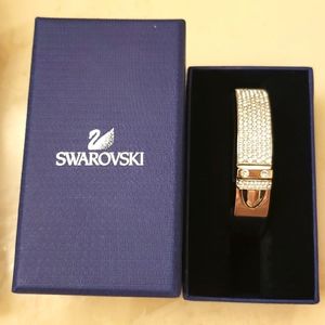 Swarovski Crystal Bracelet Bangle Rhodium